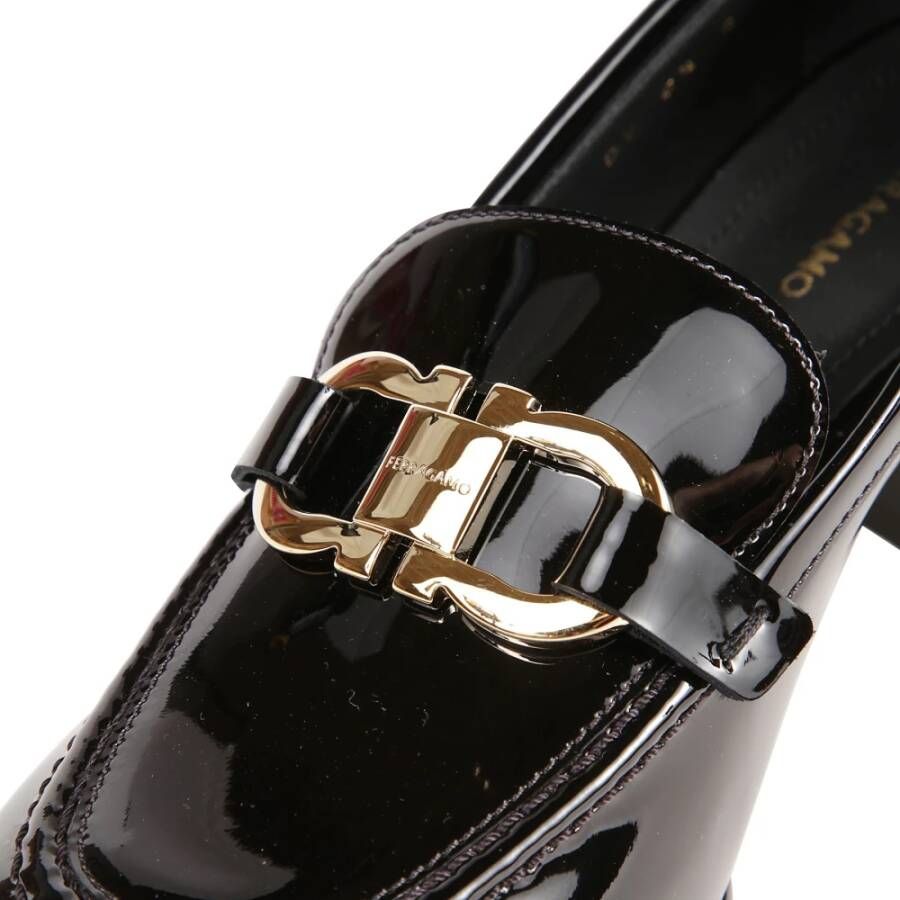 Salvatore Ferragamo Klassieke Leren Mocassin Schoenen Black Dames