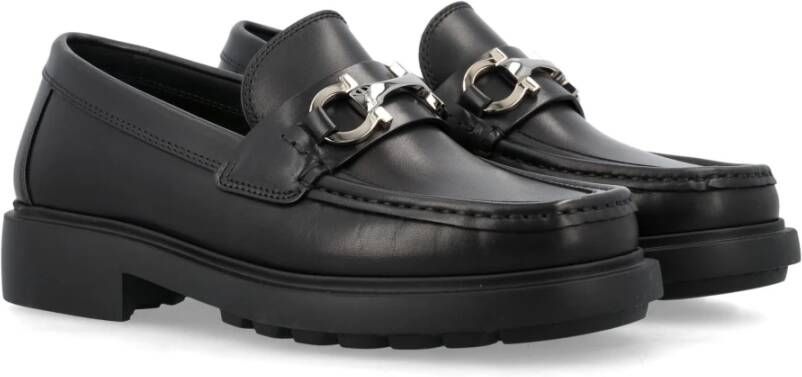 Salvatore Ferragamo Klassieke Nero Loafers Aw24 Black Heren