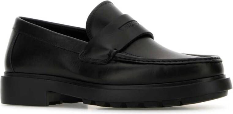 Salvatore Ferragamo Klassieke zwarte leren loafers Black Heren