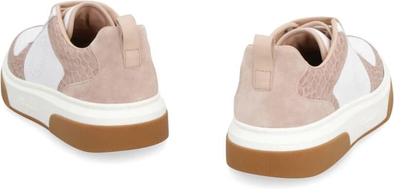 Salvatore Ferragamo Lage sneakers met suède inzetstukken White Dames