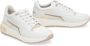 Salvatore Ferragamo Lage Sneakers van Leer en Stof White Dames - Thumbnail 2