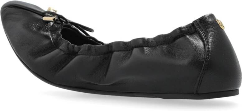 Salvatore Ferragamo Leren ballerina's Joelle Black Dames