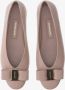 Salvatore Ferragamo Leren ballerina's met strikdetail Pink Dames - Thumbnail 6