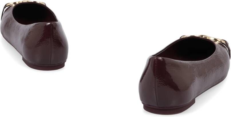 Salvatore Ferragamo Leren balletflats met metalen horsebit Red Dames