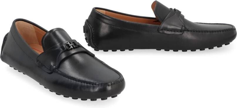 Salvatore Ferragamo Leren Loafers met Rubberen Studs Black Heren