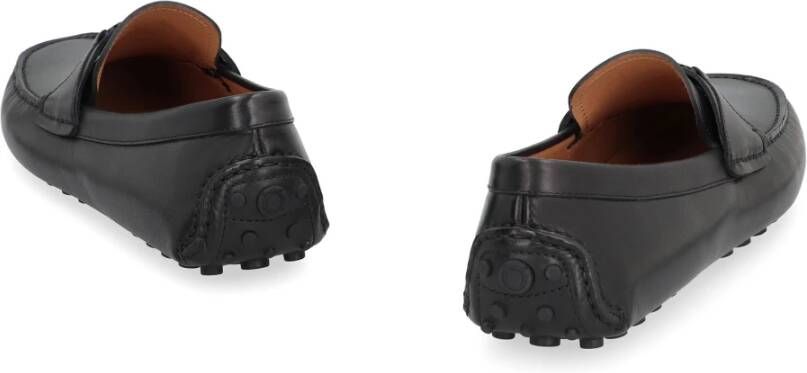 Salvatore Ferragamo Leren Loafers met Rubberen Studs Black Heren