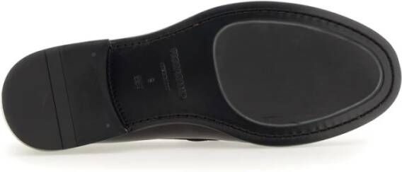 Salvatore Ferragamo Leren Moccasin Gancini Schoenen Black Heren