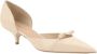 Salvatore Ferragamo Leren Pumps met Strikdetail en Kittenhak Beige Dames - Thumbnail 2