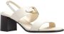 Salvatore Ferragamo Witte Leren Sandalen Elegante Stijl White Dames - Thumbnail 5