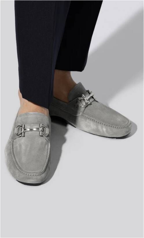 Salvatore Ferragamo Leren schoenen 'Parigi' Gray Heren