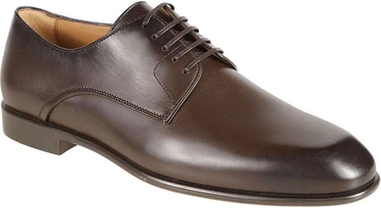 Salvatore Ferragamo Leren Veterschoenen Derby Brown Heren