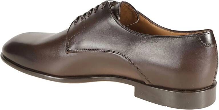 Salvatore Ferragamo Leren Veterschoenen Derby Brown Heren