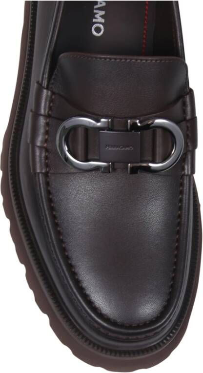 Salvatore Ferragamo Marokkaanse Testa Cocoon Loafer Brown Heren