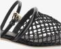 Salvatore Ferragamo Muiltjes van mesh en leer met Gancini-detail Black Dames - Thumbnail 5