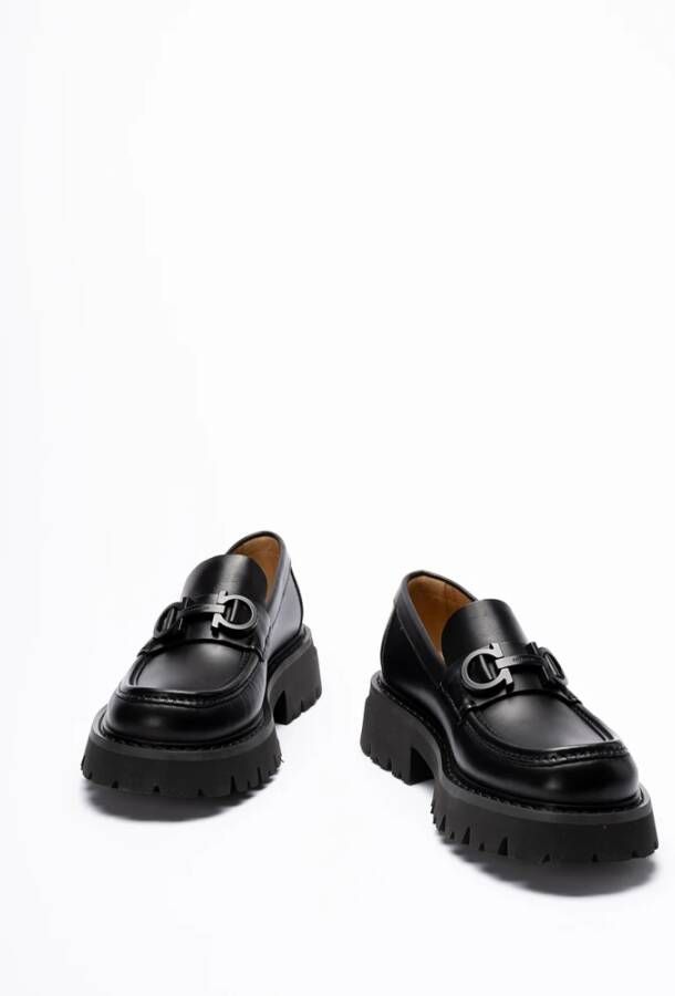 Salvatore Ferragamo Luxe Nero Florian Loafers Black Heren