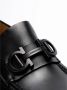 Salvatore Ferragamo Florian Square-Toe Leren Loafers Zwart Black Heren - Thumbnail 12