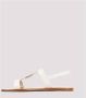 Salvatore Ferragamo Nude Leren Sandalen Vida Stijl White Dames - Thumbnail 2