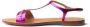 Salvatore Ferragamo Paarse Leren Zomer Sandalen voor Vrouwen Purple Dames - Thumbnail 4