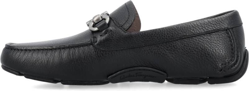 Salvatore Ferragamo Parigi Loafers Zwart Leren Instapper Black Heren