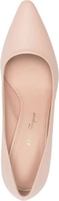 Salvatore Ferragamo Petalo Leren Pumps Hak 7 cm Pink Dames