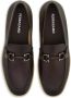 Salvatore Ferragamo Platte Leren Schoenen met Gancini Gesp Brown Heren - Thumbnail 2