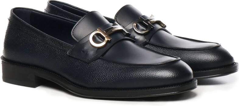 Salvatore Ferragamo Platte Mocassin Schoenen Blue Heren