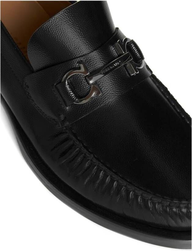 Salvatore Ferragamo Platte Schoenen Fort Stijl Black Heren