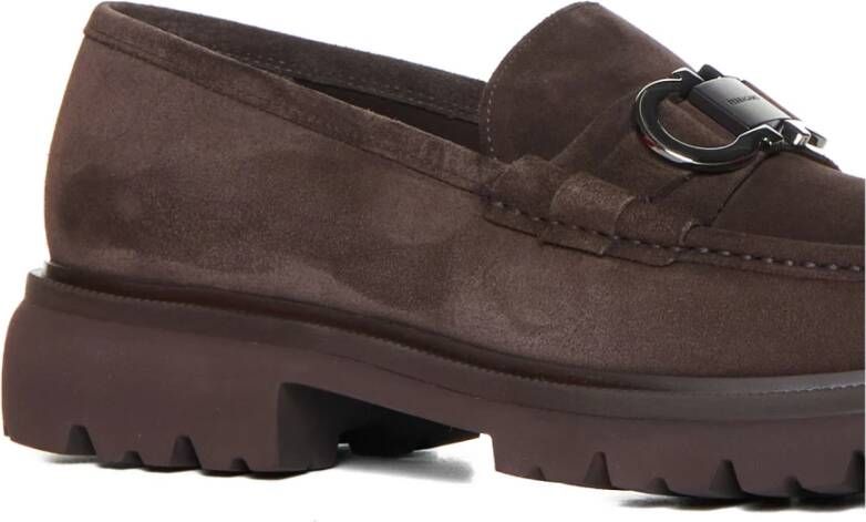 Salvatore Ferragamo Platte schoenen voor vrouwen Brown Heren