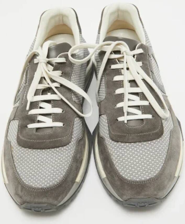 Salvatore Ferragamo Pre-owned Canvas sneakers Gray Heren