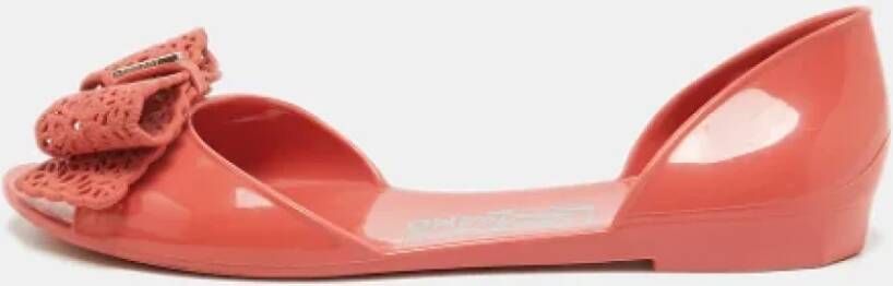 Salvatore Ferragamo Pre-owned Fabric flats Pink Dames