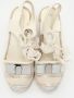 Salvatore Ferragamo Pre-owned Fabric sandals Beige Dames - Thumbnail 3