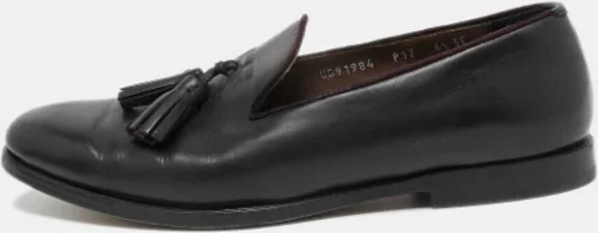 Salvatore Ferragamo Pre-owned Leather flats Black Dames