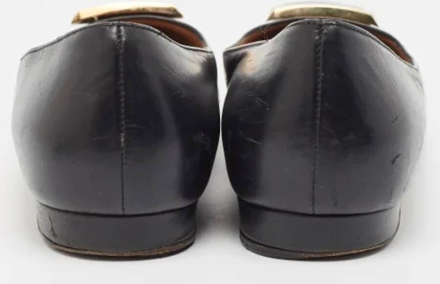 Salvatore Ferragamo Pre-owned Leather flats Black Dames