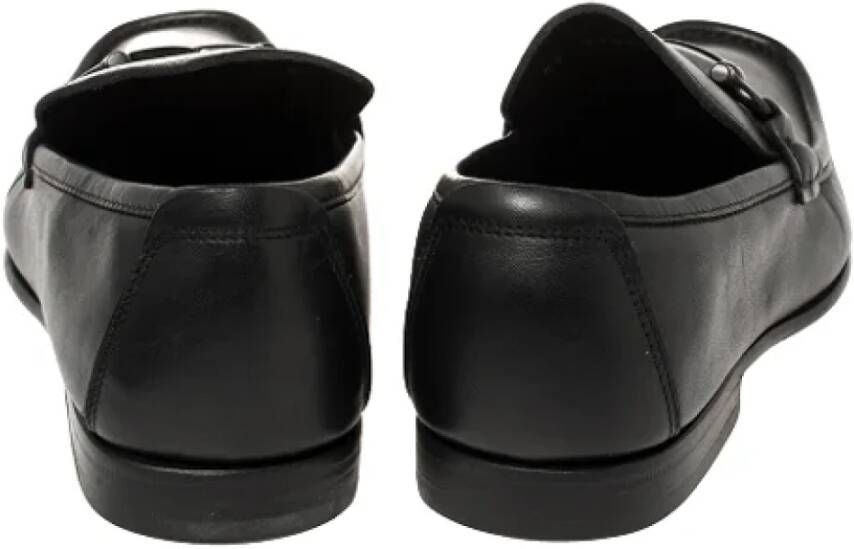 Salvatore Ferragamo Pre-owned Leather flats Black Dames