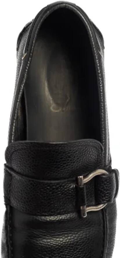 Salvatore Ferragamo Pre-owned Leather flats Black Dames