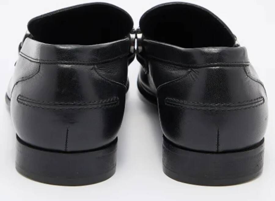 Salvatore Ferragamo Pre-owned Leather flats Black Dames