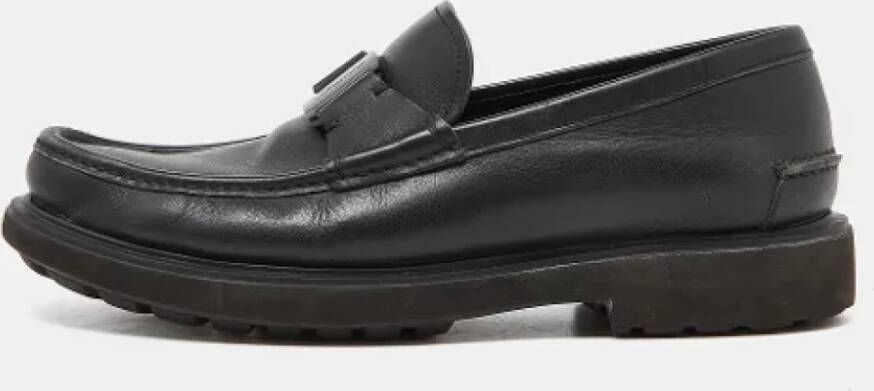 Salvatore Ferragamo Pre-owned Leather flats Black Dames