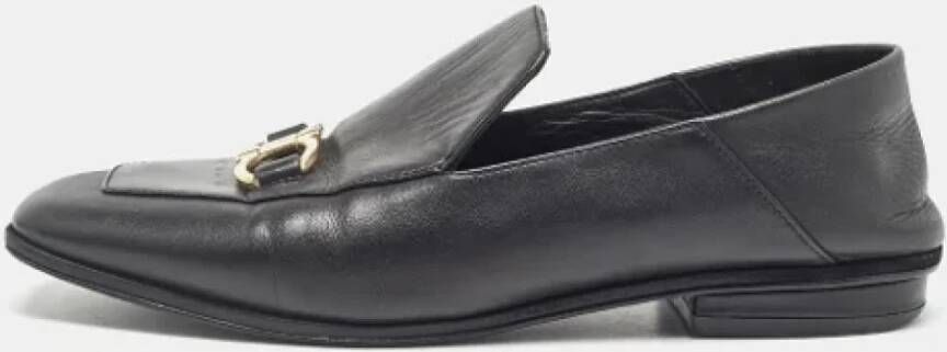 Salvatore Ferragamo Pre-owned Leather flats Black Dames