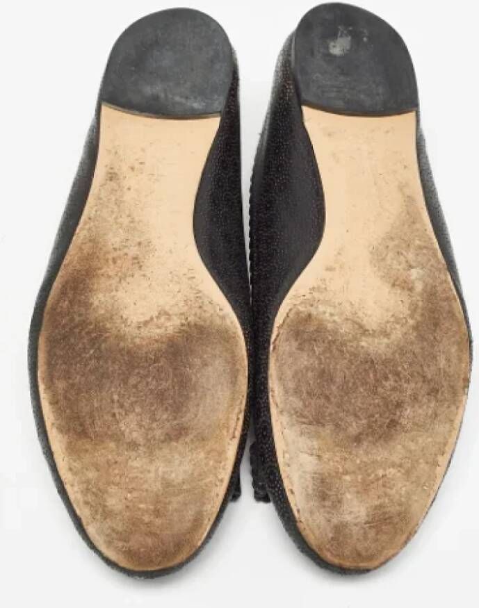 Salvatore Ferragamo Pre-owned Leather flats Black Dames