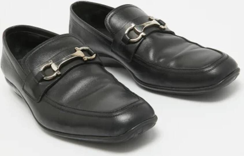 Salvatore Ferragamo Pre-owned Leather flats Black Heren