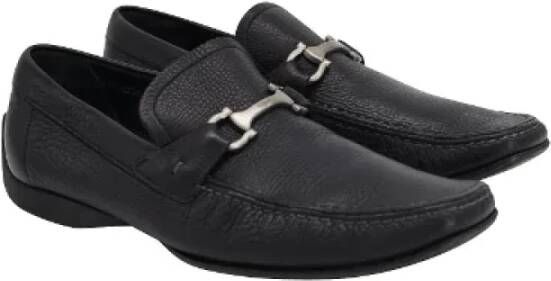 Salvatore Ferragamo Pre-owned Leather flats Black Heren