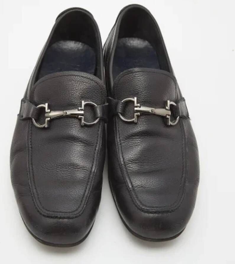 Salvatore Ferragamo Pre-owned Leather flats Black Heren