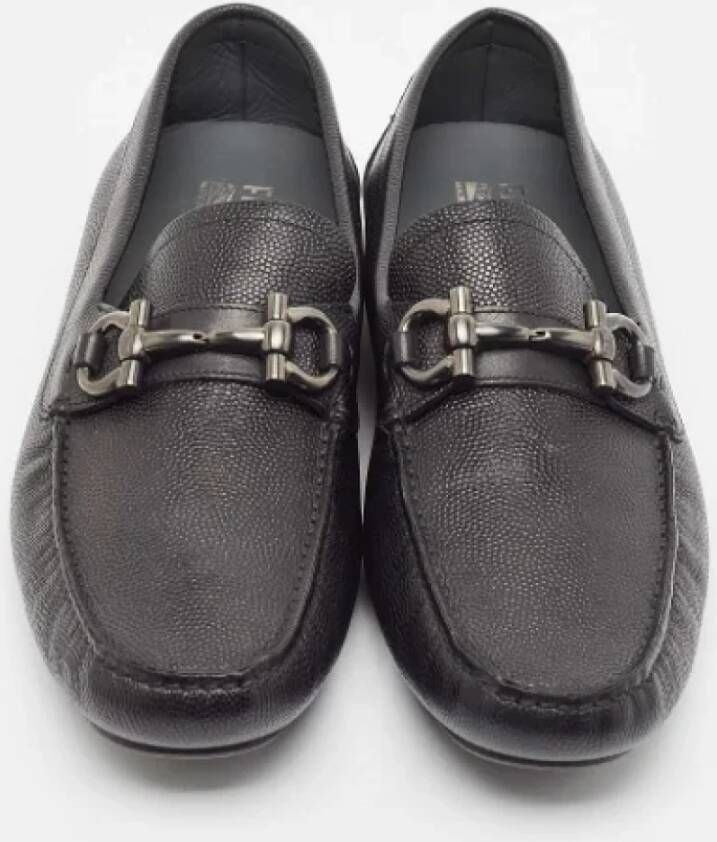 Salvatore Ferragamo Pre-owned Leather flats Black Heren