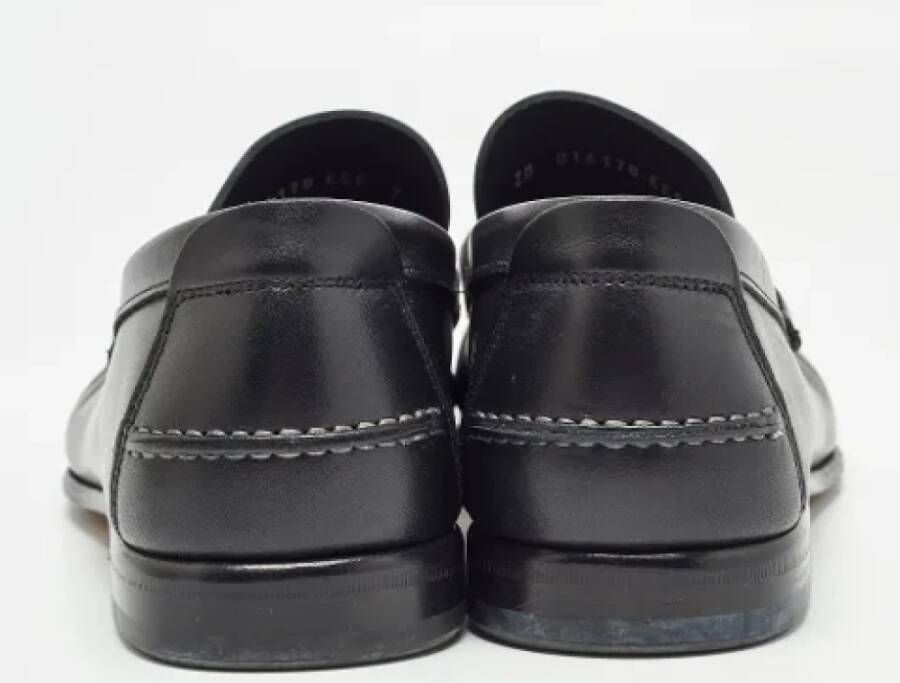 Salvatore Ferragamo Pre-owned Leather flats Black Heren