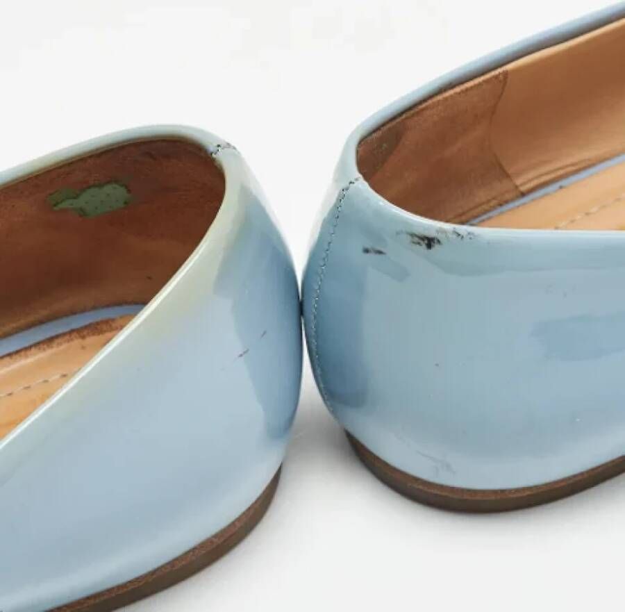 Salvatore Ferragamo Pre-owned Leather flats Blue Dames