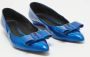 Salvatore Ferragamo Pre-owned Leather flats Blue Dames - Thumbnail 3