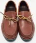 Salvatore Ferragamo Pre-owned Leather flats Brown Dames - Thumbnail 3