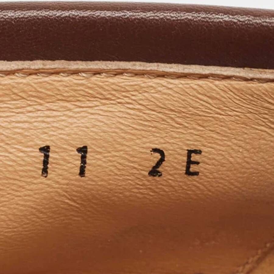 Salvatore Ferragamo Pre-owned Leather flats Brown Dames