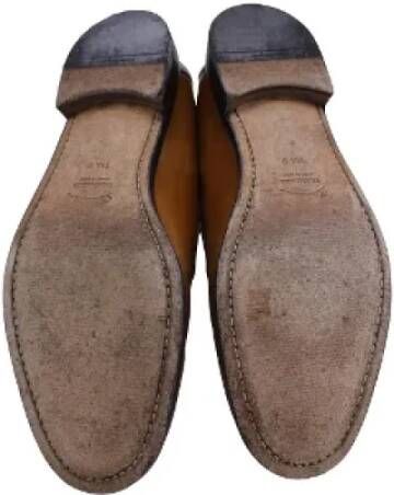 Salvatore Ferragamo Pre-owned Leather flats Brown Heren