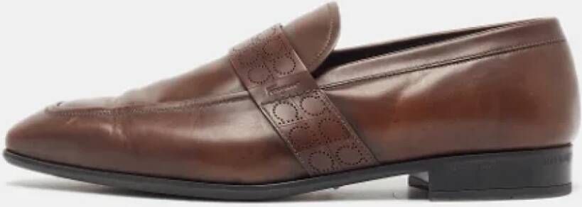 Salvatore Ferragamo Pre-owned Leather flats Brown Heren